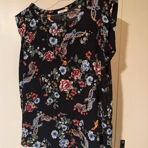 Pleione Multicolor Floral Women's Blouse